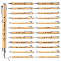 1 x RAW Customer Returns Tenare 24 Pieces Inspirational Ballpoint Pens Motivational Pens with Saying Wooden Retractable Ballpoint Pen Funny Pens Set for Teachers Colleagues Farewell Gift Thank You Gifts School Office - RRP €18.68