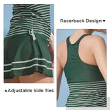 1 x Brand New Summer Mae Women s Tankini Retro Stripe Swimsuits Grass Green Striped M - RRP €36.13