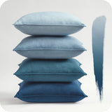 1 x RAW Customer Returns Topfinel 40x40 cushion cover blue set of 4 velvet cushion covers cushion cover decorative cushion cover sofa cushion decorative cushion decoration for sofa bedroom living room balcony children fluffy color gradient - RRP €20.54