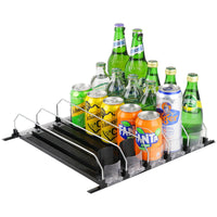 1 x RAW Customer Returns Kevsuvqin Refrigerator Organizer Cans, Self-Advancing Refrigerator Organizer Set 380mm 5 for Cans, Can Be Adjusted to the Width of the Drinks, Fridge Organizer, Can Organizer Refrigerator - RRP €29.99