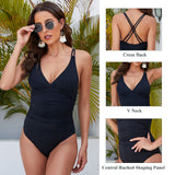 1 x RAW Customer Returns SUGSHYN Swimsuit Women s Swimsuit Tummy Control Sexy V Neck Swimwear Push Up Swimming Suits Women Swimsuit with Underwire Shape Monokini Swim Dress Women Beachwear Beachwear Women Summer - RRP €31.99