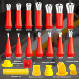 1 x Brand New Mesen 24 pieces stainless steel sealing nozzle, sealant sealing nozzles sealing finisher silicone strawberry bubble a set of one-piece stainless steel nozzles, sealing nozzle silicone sealant finishing tool - RRP €9.96