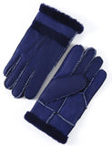 1 x Brand New YISEVEN Resistant Sheepskin Gloves for Women Soft Cuffs Soft and Thick Lining Warm Work in Winter, penn blue L 7.5 -8  - RRP €25.99