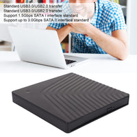 1 x RAW Customer Returns Yosoo External DVD Drive, Portable DVD Burner, External DVD Player for Laptop, USB3.0 USB2.0 5Gbps Optical Drive Enclosure for 12.7mm 9.5mm SATA DVD-RW Drive - RRP €21.6