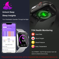 1 x RAW Customer Returns 2024 New Smartwatch with ECG li , 1.96 Fitness Watch with Sleep Monitor Heart Rate Monitor SpO2, Blood Pressure, Body Temperature, 150 Sport Modes, IP68 iOS Android Sports Watch - RRP €70.58