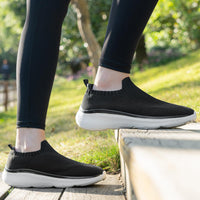 1 x Brand New Sosenfer Slip on Sneakers Women s Without Laces Sports Shoes for Women Mesh Sneakers Casual Shoes Black 41 - RRP €60.0