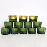 1 x RAW Customer Returns Vohocandle Green Tealight Holder, Set of 12, Glass Candle Holders for Wedding Table Decoration, Tea Lights Candle Holders for Home Decoration - RRP €20.16