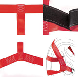 1 x RAW Customer Returns Universal Motorcycle Rear Wheel Tie Down Strap, Motorcycle Tire Bundle Portable Transport Strong Tie Down Strap, Rear Wheel Safety Belt, Red - RRP €20.16