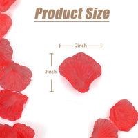 1 x Brand New IOPJLK Rose Petals 1000 Pieces, Red Rose Petals Decoration, Valentine s Day Decorations, Artificial Rose Petals for Wedding Decoration Bar Party Anniversary Birthday - RRP €20.4