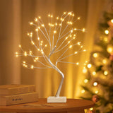 1 x RAW Customer Returns DELICHTER Set of 2 white Easter trees with colorful eggs, Easter gifts battery-operated branch tree with lights, mini Easter decoration light trees for the interior decoration of the living room in spring - RRP €29.23