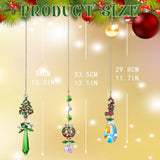 21 x Brand New 3pcs Christmas Crystal Suncatcher Rhinestone Christmas Series, Crystal Suncatcher for Hanging on Window, Rainbow Glass Suncatcher for Christmas Party, Garden, Window, Home Decoration - RRP €232.89