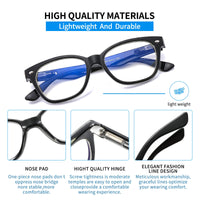 1 x RAW Customer Returns Suertree 3 Pack Reading Glasses Blue Light Filter Glasses Unisex Eyewear Reading Aid Computer Glasses UV Blocked Reading Glasses Black 2.0X 631 - RRP €20.16