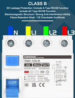 1 x RAW Customer Returns DIHOOL RCD fi switch type B 40A 30mA all-current sensitive circuit breaker - RRP €108.2