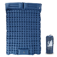 1 x RAW Customer Returns LIZVEE outdoor sleeping pad for 2 people, self-inflating camping air mattress with foot press pump, ultralight foldable sleeping pad with pillow for camping, hiking, beach - RRP €59.99