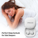 1 x RAW Customer Returns IFECCO Headphones Sleep Bluetooth 5.3 - Mini In Ear Soft Sleep Earbuds Noise Blocking, Invisible Sleep Headphones for Side Sleepers, Wireless Headphones for Sleep Sports Training Yoga - RRP €39.8