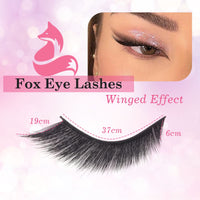 1 x RAW Customer Returns Parriparri False Eyelashes with Bond and Seal 5 Pairs Natural Fox Eye False Eyelashes Fluffy Fox Eyelashes Cat Eye False Eyelashes with Glue 3D Cat Eye Angel Wing Lashes - RRP €11.53