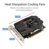 1 x RAW Customer Returns QTHREE Radeon RX 550 Graphics Card, 4G D5 128-bit, DisplayPort HDMI DVI-D, PCI Express x8, Desktop Gaming Graphics Card for PC, DirectX 12, Computer GPU - RRP €105.86