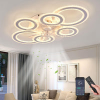 1 x RAW Customer Returns MiiR Ceiling Fan with Lighting LED 108W Dimmable Ceiling Lamp with Fan Modern Quiet Lamp with Fan 6 Speed, Timer Ceiling Fan with Remote Control for Living Room Bedroom White - RRP €90.74