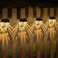 1 x RAW Customer Returns Litake Solar Fence Light, Vintage Solar Fence Lighting, Warm White Energy Saving Fence Lights, IP54 Waterproof Outdoor Fence Lights, Solar Lamps Outdoor Decorative for Garden Patio Stairs, 8 Pack - RRP €39.98