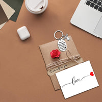 1 x Brand New Aotoyou keychain with engraving driver lucky charm pendant gift with greeting card kraft paper envelope for men women novice drivers - RRP €27.6