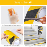 3 x RAW Customer Returns HAUSEIGN anti-slip adhesive tape, 2 rolls 5M x 10cm thick anti-slip strips black, waterproof safety tape non-slip for stairs, ladders and slippery floors inside and outside - RRP €69.54