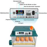 1 x RAW Customer Returns Hethya incubator fully automatic breeding machine fully automatic incubator chickens for 12-16 eggs, incubator chickens with automatic egg turning and automatic water addition - RRP €56.27