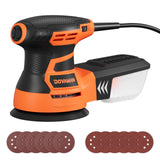 1 x RAW Customer Returns DOVAMAN ROS01A 350W Orbital Sander, 6 Variable Speeds, 13000 RPM, 12 Abrasive Sheets, 125mm Disc, Dust Collection, Electric Sander for Wooden and Steel Surfaces - RRP €41.53