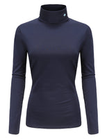 1 x Brand New SSLR Women s Thermal Long Sleeve Turtleneck Shirt Slim Fit Basic Tops Brushed Turtleneck Sweater X-Large, Navy Blue  - RRP €27.6