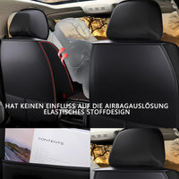 1 x RAW Customer Returns DISDADA Universal Car Seat Covers Leather, Seat Cover Car Front Seats Set of 2, Breathable Woven Ice Silk Car Seat Covers, Suitable for Cars SUV Pickups Black  - RRP €60.43