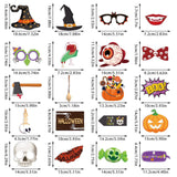 2 x Brand New YGCHEN Photo Props Halloween Photo Booth Props Funny Photo Props Pumpkin Skeleton Witch Selfie Props Halloween Photo Box Props DIY Photo Booth Props Set 20 Pieces - RRP €25.58