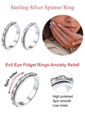 1 x RAW Customer Returns FOCALOOK Turkish Eye Ring Women s Rings Silver 925 Fidget Ring Spinner Ring Size 62mm Evil Eye Ring Nazar Boncuk Ring Evil Eye Ring Engagement Ring Wedding Rings Nazar Amulet Jewelry - RRP €34.99