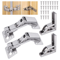 1 x RAW Customer Returns Zocipro 4 pieces hinge folding fitting, 90 170 degree folding hinge folding shelf hinge, table holder cabinet hinge screw-on hinge with 24 screws for cabinet, table, wardrobe doors - RRP €19.15