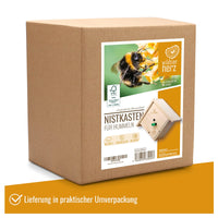 1 x RAW Customer Returns wildtier herz I Bumblebee hotel for hanging - including bumblebee attractant nesting material, nesting aid for bumblebees made of weatherproof solid wood, bumblebee house, insect hotel for the garden - RRP €23.71