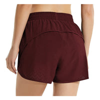 1 x RAW Customer Returns BALEAF swimming shorts women s UPF50 swimming trunks, quick-drying board shorts, UV protection, bikini shorts with pocket, swimming trunks with mesh, wine red, 3XL - RRP €28.22