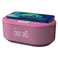 5 x RAW Customer Returns Digital Alarm Clock Radio with Wireless Charging, USB Charging Port, FM Radio, Bluetooth and LED Display, Digital Alarm Clock Grey  - RRP €134.1