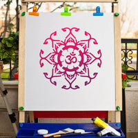 1 x Brand New GORGECRAFT 9.9 X9.9 Chakra Stencil Mandala Round Flower Templates Reusable Plastic Drawing Painting Stencils Template for Painting on Card Wall Fabric Tile Canvas Craft DIY Decor - RRP €19.2