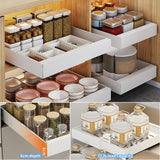 1 x RAW Customer Returns Agrdeed kitchen box organizer extendable, pull-out drawers storage shelves for kitchen cabinets, slide out cabinet organizer kitchen, adjustable width 32-48cm  - RRP €50.41