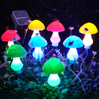 2 x Brand New NOWSOK solar mushroom fairy lights for outdoor garden decoration, mushroom decoration lights with extremely bright LED fairy lights round edge 8 LED total length 5.65 m  - RRP €32.0