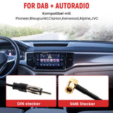 1 x RAW Customer Returns RED WOLF car antenna DAB antenna with 5 m extension cable roof antenna FM AM DIN male car radio antenna SMB adapter booster amplifier for FM AM radio Blaupunkt Sony Pioneer - RRP €36.29