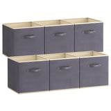 1 x RAW Customer Returns Lifewit 6 pieces fabric storage box, foldable storage cube Kallax boxes storage made of nonwoven fabric with handle for cube shelf Kallax boxes shelf insert, 33 x 38 x 33 cm, light grey - RRP €37.3