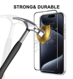 1 x Brand New SEVNDE for iPhone 15 Pro Max armored protective glass, 3 in 1 HD Clear - anti-fingerprint - 2 pieces for iPhone 15 Pro Max tempered film protective film with 1 case for iPhone 15 Pro Max - RRP €8.65