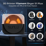 1 x RAW Customer Returns SUNLU Filament Dryer Box, Upgraded 3D Printer Filament Dryer with Fan, Storage Box for 3D Printing Filament 1.75, PLA PETG ABS TPU Filament Dryer Box, S1 Plus, Black - RRP €40.02