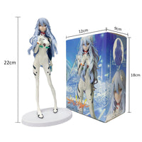 1 x RAW Customer Returns Gensly Anime Figures Rei Ayanami Figures Ayanami Rei Action Figure PVC 22cm Long Hair Version Decoration Collection - RRP €10.07