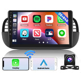 1 x RAW Customer Returns Hikity 2 64GB Android Car Radio for FIAT 500 2007 2008 2009 2010 2011 2012 2013 2014 2015, Built-in Wireless CarPlay and Android Auto, 9 Touchscreen Car Radio with Navi WiFi Rear View Camera - RRP €209.99