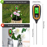 2 x RAW Customer Returns PNGOS soil moisture meter 4-in-1, soil moisture meter with measurement of light PH temperature humidity, suitable for PH value lawn in the farm, garden and greenhouse - RRP €33.6