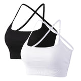 1 x RAW Customer Returns Litthing Women s Sports Bra Cross Straps Bralette Fitness Backless Bra Wireless Crop Top Sexy for Women Workout Yoga Gymnastics - RRP €26.99