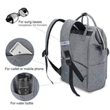 1 x RAW Customer Returns Lekesky Backpack Women Men for School University Travel Leisure Job with Laptop Compartment Anti-Theft Bag, Grey - RRP €35.28