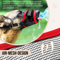 3 x RAW Customer Returns SlowTon muzzle medium dogs, breathable soft air mesh muzzle dog, adjustable reflective muzzles for dogs with connecting strap prevents biting chewing - RRP €21.03