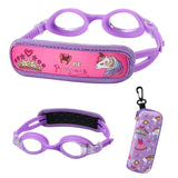 22 x RAW Customer Returns RUIGAO Swimming Goggles for Kids Ages 2-6, Fabric Strap, No Tangle Easy to Put on, Children Goggles with Case, Purple Purple Princess  - RRP €221.54