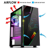 1 x RAW Customer Returns EMPIRE GAMING Spartan ARGB Medium Tower ATX PC Gamer Case Front LED Backlight and Tempered Glass Side Door 1 Addressable 120 mm RGB LED Fan - RRP €65.28